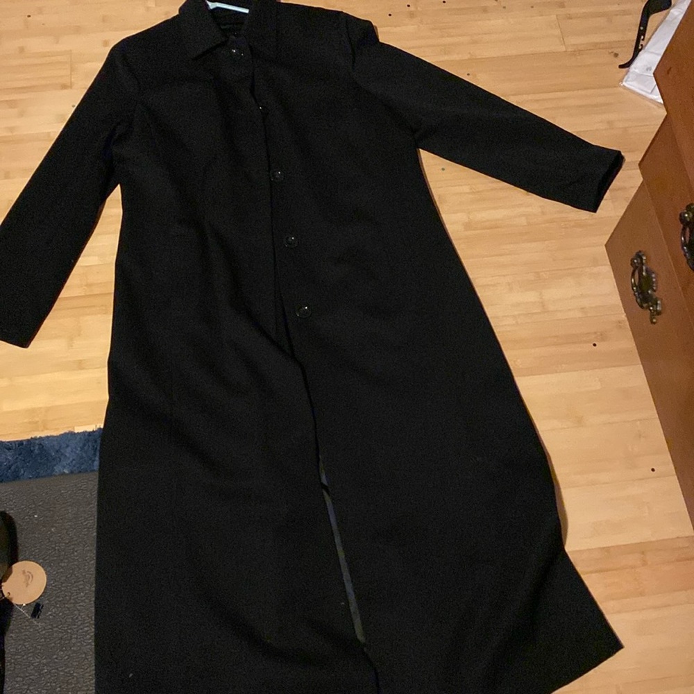 Full length black fancy jacket